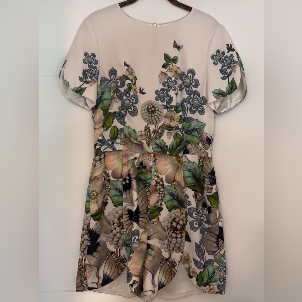 Ted Baker - London - Beautiful Satin-Lined Romper, Botanical/Jewel Print size 3
